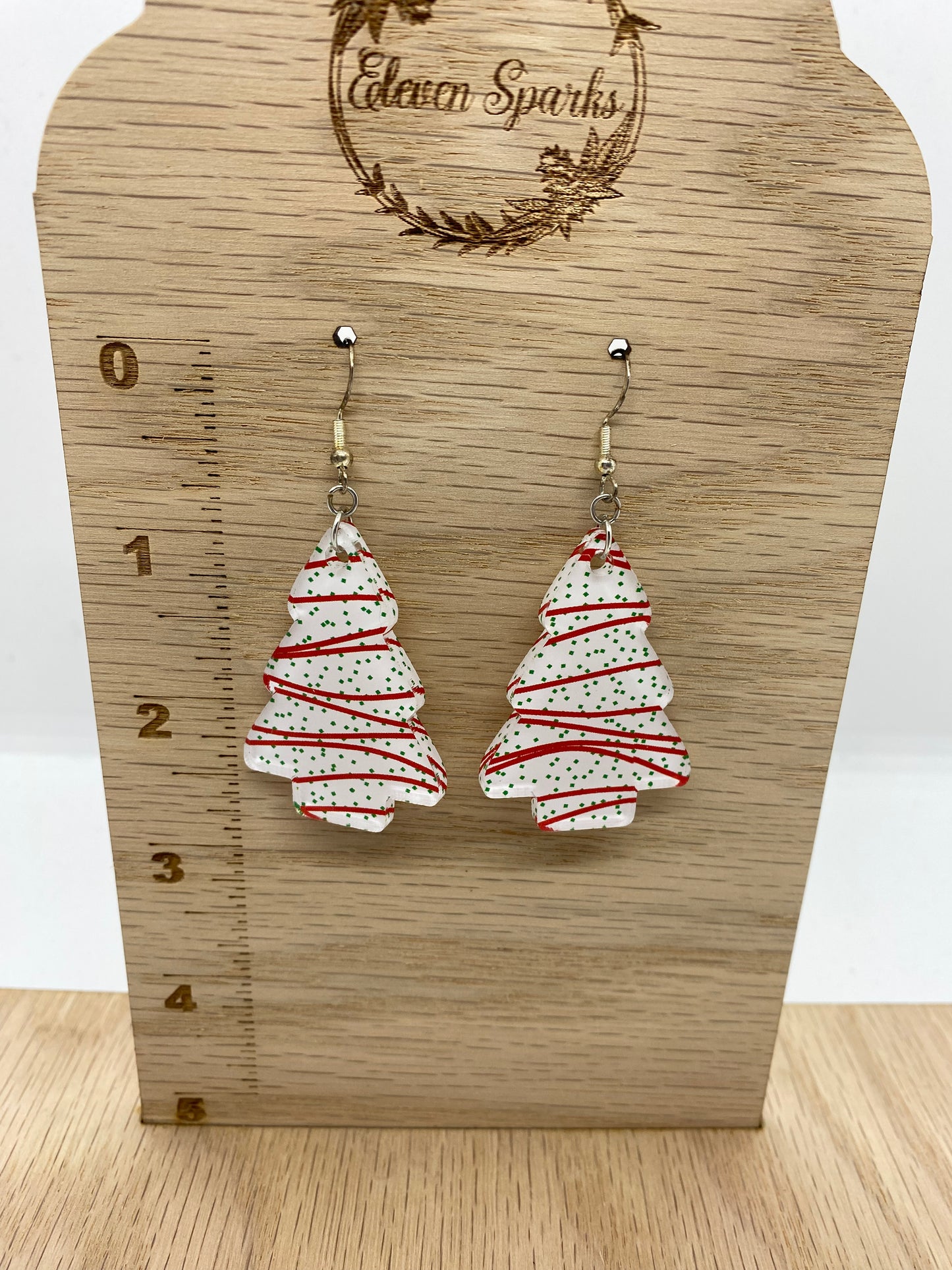Christmas snack cake acrylic earrings