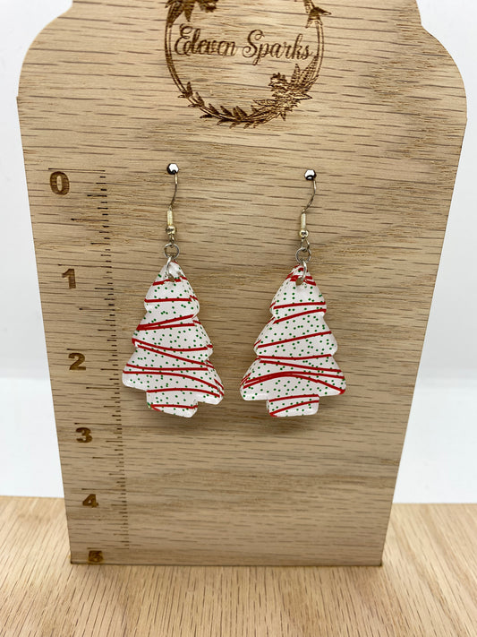 Christmas snack cake acrylic earrings