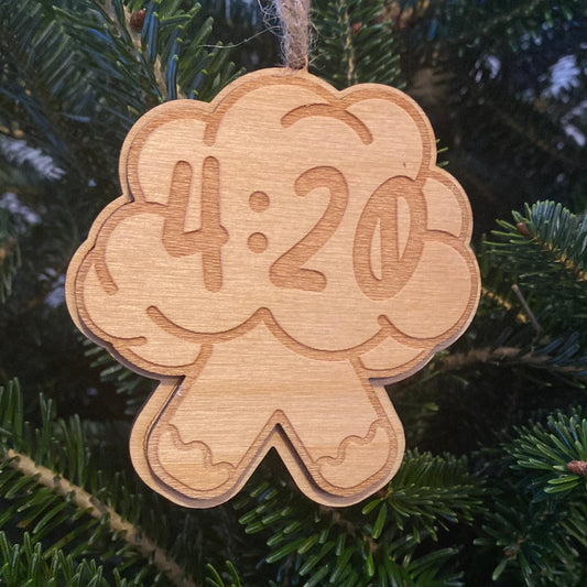420 wood ornament