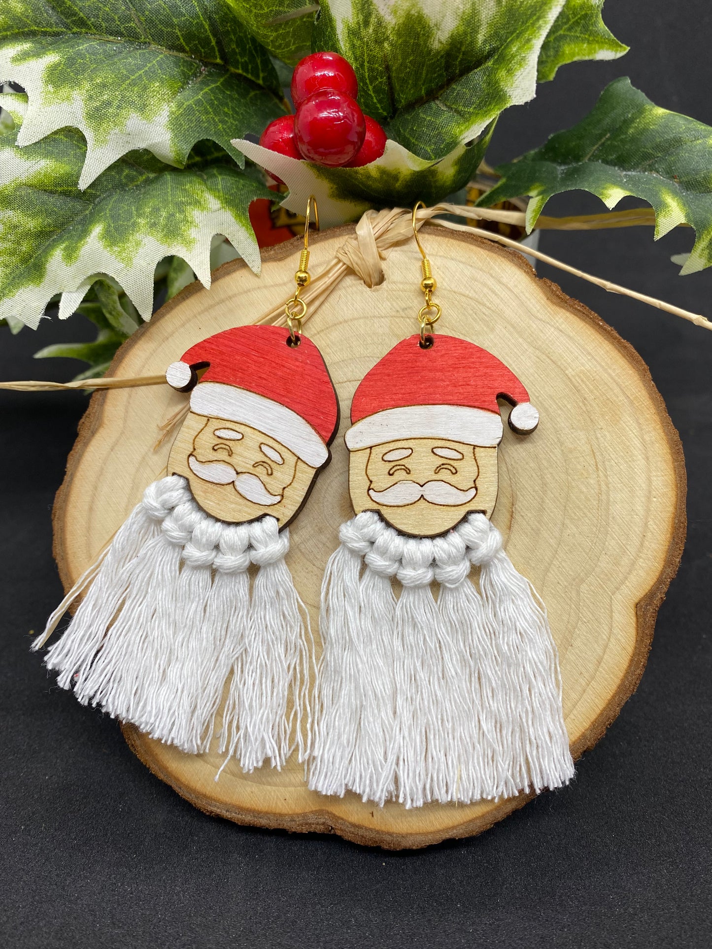 Santa earrings