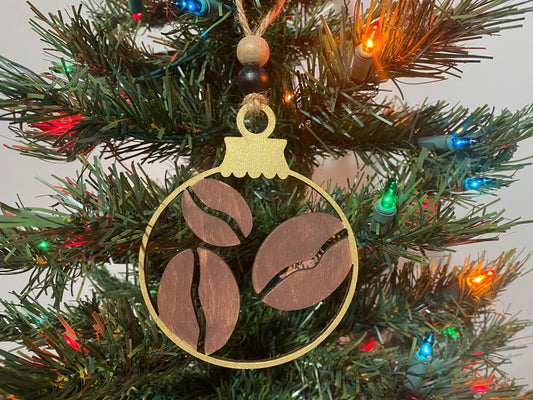 Coffee bean ornament