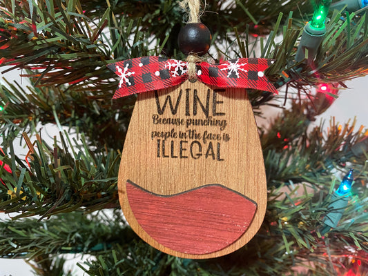 Funny wine ornament #4