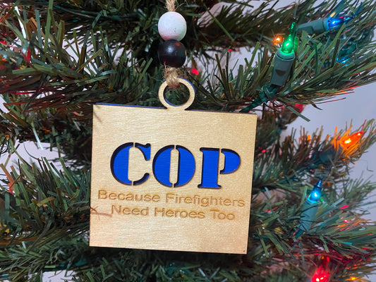 Funny cop ornament